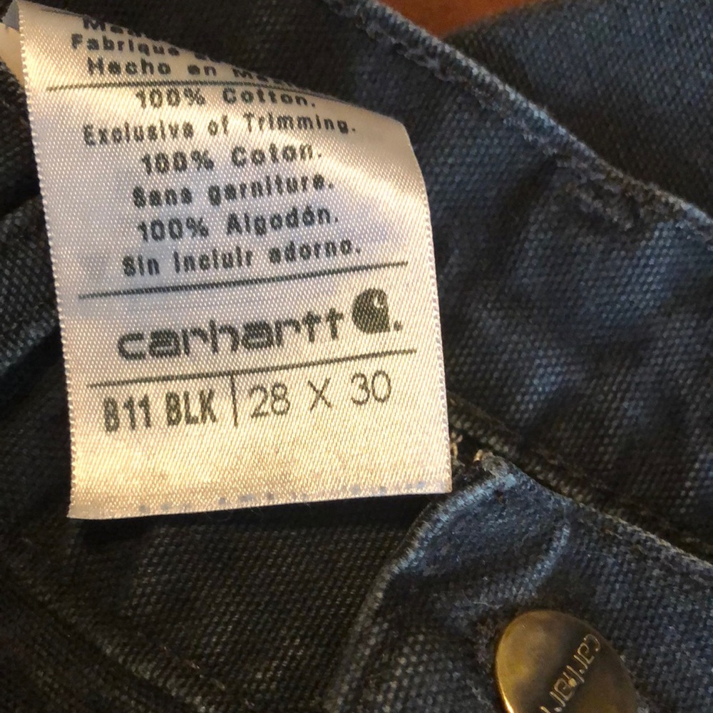 Carhartt Men's Black Relaxed Fit Carpenter Jeans - Picture 2 of 2